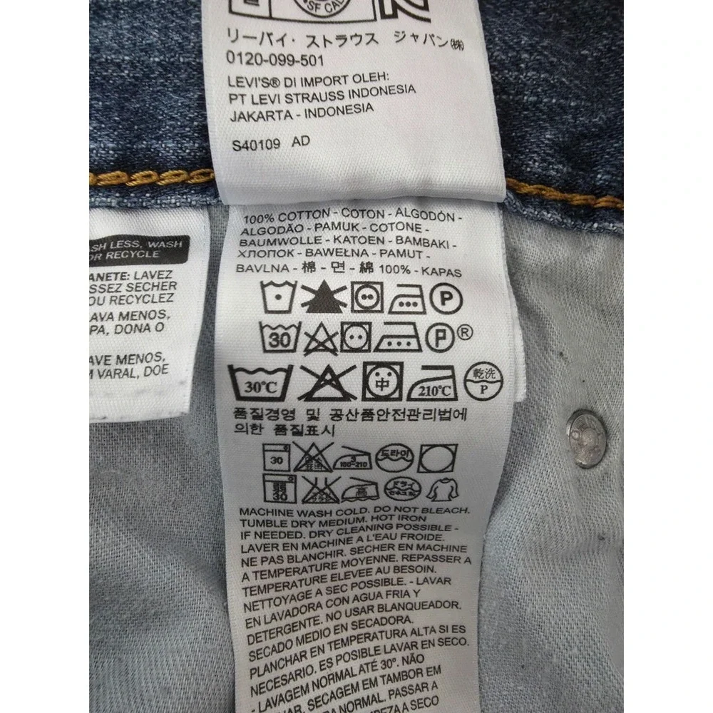 Levis 599 Jeans Mens 48 X 30 Blue‎ Giant Fit Baggy Loose Skater Medium Wash